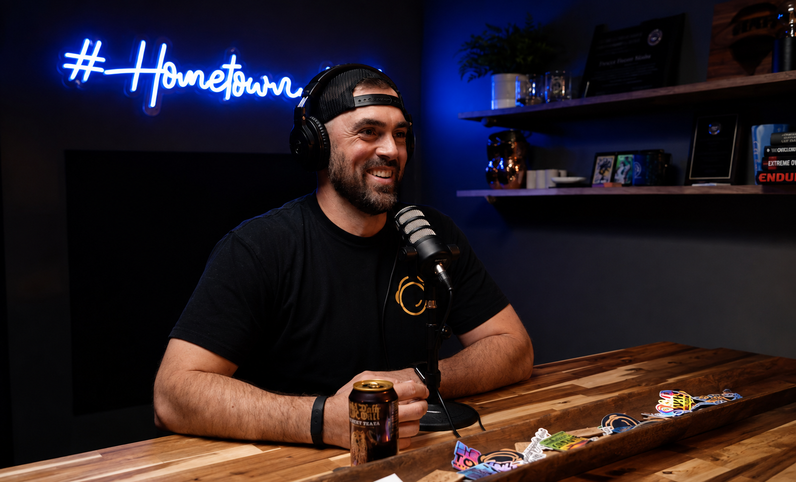 Daniel Bifano hosting in the Hometown Hustle studio